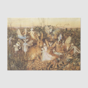 Papier Mousseline Rabbit Parmi les fées, contes de fées Vintages