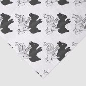 Papier Mousseline Rabbit Silhouette main (Détail)