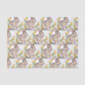 Papier Mousseline Rabbit with Daffodils  All-Over Print  (Recto)