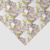 Papier Mousseline Rabbit with Daffodils  All-Over Print  (Détail)