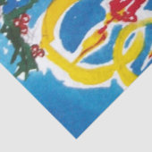 PAPIER MOUSSELINE RABIT ROSE, BOUGIES DE NOËL ET HOLLYBERRIES (Détail)