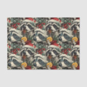 Papier Mousseline Raccoon de Noël (Recto)