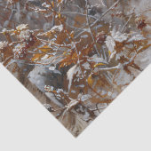 Papier Mousseline Raccoon Hiver Peinture paysage Découpage (Détail)
