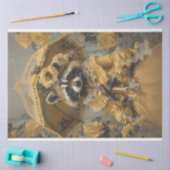 Papier Mousseline Raccoon vintage Charming Lady Raccoon Découpage (Artisanat)