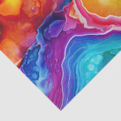 Papier Mousseline Rainbow Agate | Vibrant Abstract Stone Pattern (Détail)