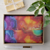 Papier Mousseline Rainbow Agate | Vibrant Abstract Stone Pattern (Cadeau)