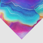Papier Mousseline Rainbow Agate | Vibrant Abstract Stone Pattern (Détail)
