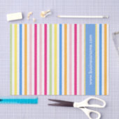 Papier Mousseline Rainbow Candy Strips Custom Company Text (Artisanat)