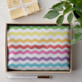 Papier Mousseline Rainbow Chevron Imprimer la lettre Monogramme init (Cadeau)