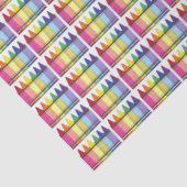 Papier Mousseline Rainbow Crayons Artist Art Class Anniversaire (Détail)