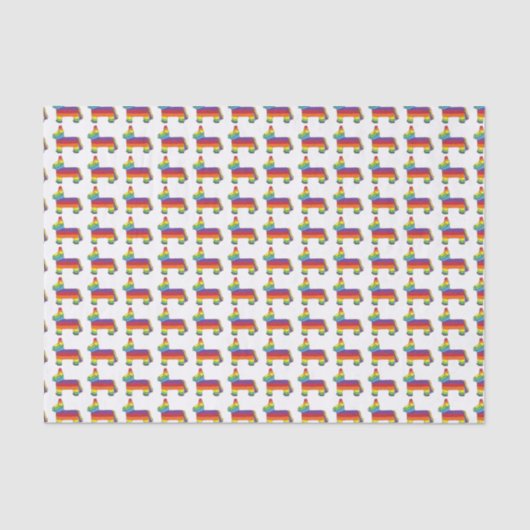 Papier Mousseline Rainbow Donkey Piñata fête d'anniversaire Fiesta P (Recto)