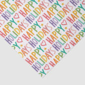 Papier Mousseline Rainbow HAPPY VACANCES À LA MAIN À Noël (Détail)