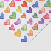 Papier Mousseline Rainbow Hearts 10lb Tissue Paper, blanc (Détail)