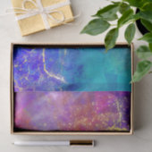 Papier Mousseline Rainbow Ombre et Gold Fire Opal Motif (Cadeau)