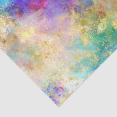 Papier Mousseline Rainbow Ombre et Gold Fire Opal Motif (Détail)