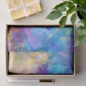 Papier Mousseline Rainbow Ombre et Gold Fire Opal Motif (Cadeau)