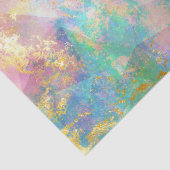 Papier Mousseline Rainbow Ombre et Gold Fire Opal Motif (Détail)