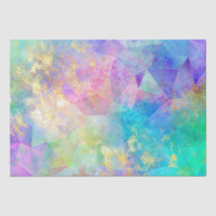 Papier Mousseline Rainbow Ombre et Gold Fire Opal Motif