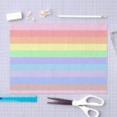 Papier Mousseline Rainbow Pastel Stripes (Artisanat)