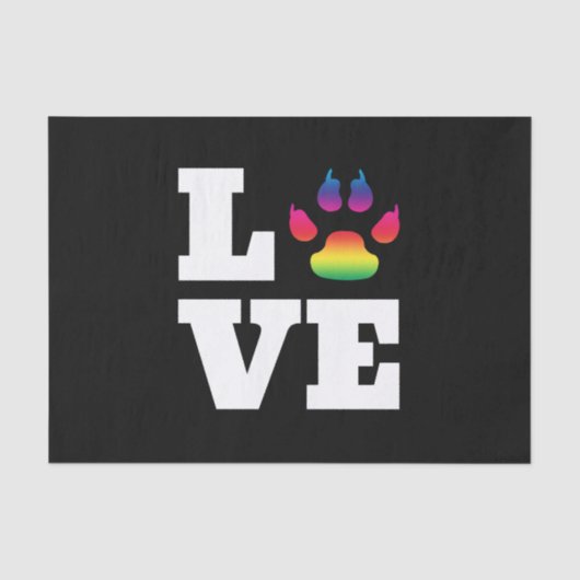 Papier Mousseline Rainbow paw (Recto)