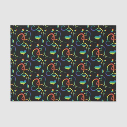 Papier Mousseline Rainbow Pride Valentine Tissue Paper (Recto)