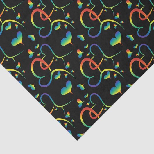 Papier Mousseline Rainbow Pride Valentine Tissue Paper (Détail)