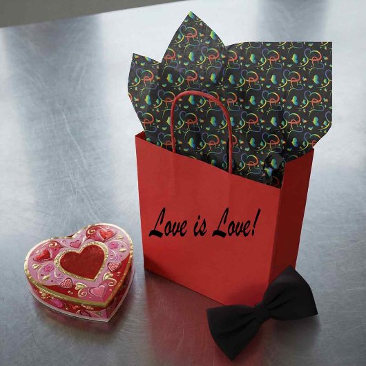 Papier Mousseline Rainbow Pride Valentine Tissue Paper