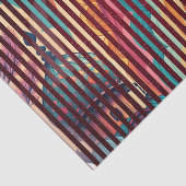 Papier Mousseline Rainbow Temple Striped Tissue Paper – Customizable (Détail)