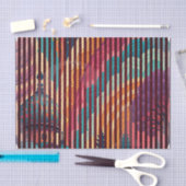 Papier Mousseline Rainbow Temple Striped Tissue Paper – Customizable (Artisanat)