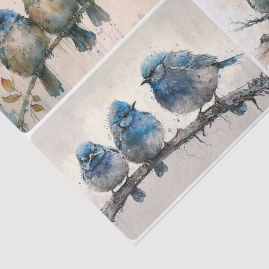 Papier Mousseline Rainy Day Blues (Détail)