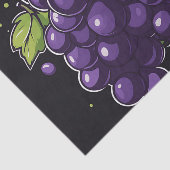 Papier Mousseline Raisin simple avec Feuilles (Détail)
