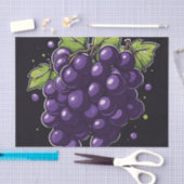 Papier Mousseline Raisin simple avec Feuilles (Artisanat)