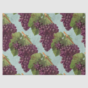 Papier Mousseline Raisins et vignes pourpres Vintages