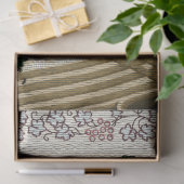 Papier Mousseline Raisins et vignes rustiques vintages (Cadeau)
