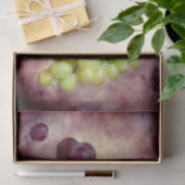 Papier Mousseline Raisins Rouge Et Vert (Cadeau)