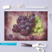 Papier Mousseline Raisins Rouge Et Vert (Artisanat)