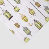 Papier Mousseline Ramadan Kareem Crescent Lanterns Moubarak Islamiqu (Détail)