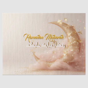 Papier Mousseline Ramadan Mubarak personnalisé - Arabe personnalisé
