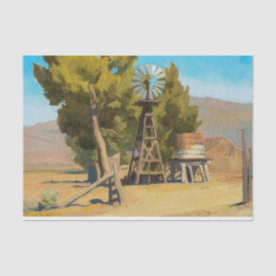 Papier Mousseline Ranch Windmill, Carson, Nevada par Maynard Dixon