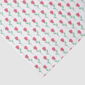 Papier Mousseline Rangées de Rose Saint-Valentin (Détail)