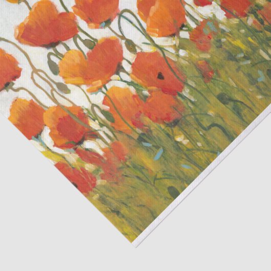 Papier Mousseline Rangées des pavots I (Détail)