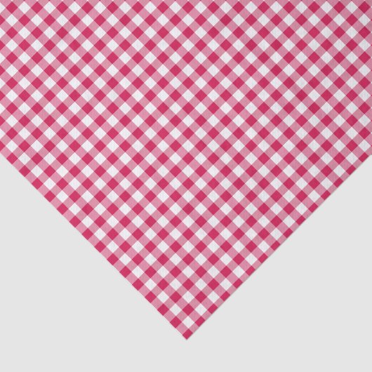 Papier Mousseline Rasberry Gingham Classique (Détail)