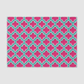 Papier Mousseline Raspberry Teal White Moroccan (Recto)