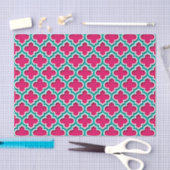 Papier Mousseline Raspberry Teal White Moroccan (Artisanat)