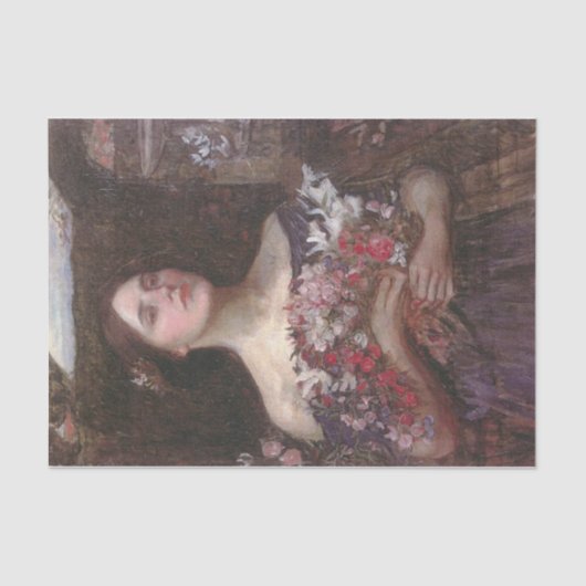 Papier Mousseline Rassembler Ye Rosebuds ou Ophelia (étude) - vers 1 (Recto)