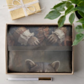 Papier Mousseline Raton laveur Courtier avec cravate arc à l'ère vic (Cadeau)