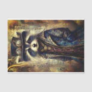 Papier Mousseline Raton laveur Steampunk en manteau Portrait DS4RF D