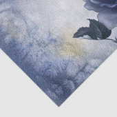 Papier Mousseline Raven Bird Blue Rose Whimsical Decoupage (Détail)