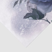 Papier Mousseline Raven Bird Blue Rose Whimsical Decoupage (Détail)