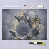 Papier Mousseline Raven Bird Gold Bleu/Noir Rose Whimsical Tissue P (Artisanat)